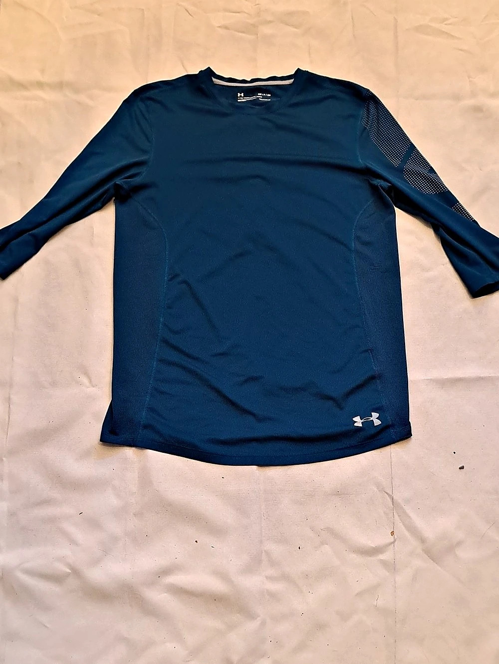 Under Armour HeatGear Fitted 3/4 Sleeve Shirt dark Teal Small